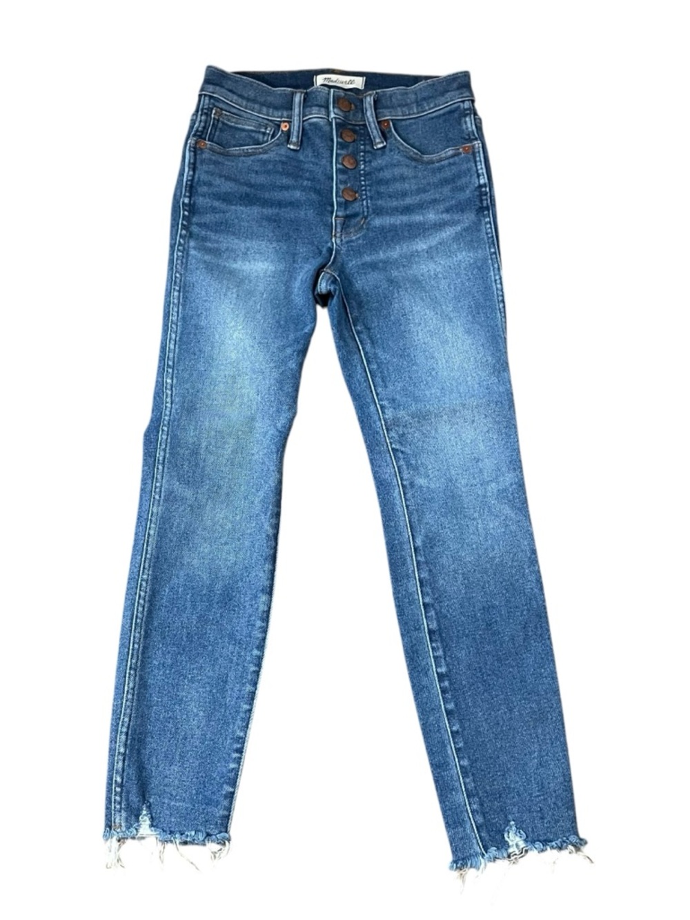 Madewell 10” High Rise Skinny Jeans.  Size 25P